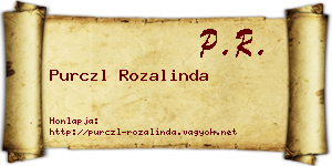 Purczl Rozalinda névjegykártya
